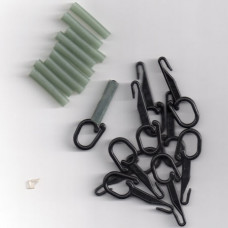 BACK LEAD CLIPS & RUBBERS FOR CONVERTING ANY LEAD Pack of 10 (made in uk)